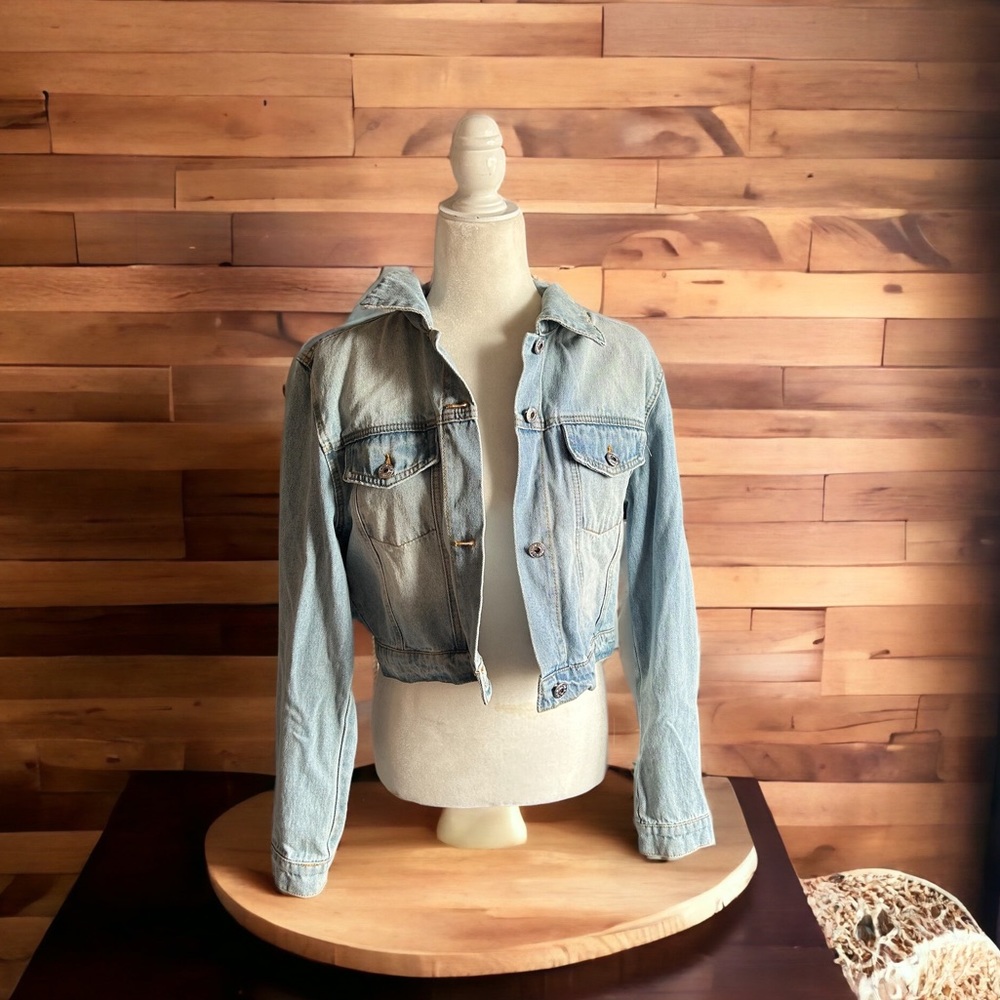 Blue Cropped Jean Jacket